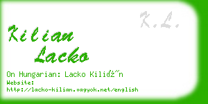 kilian lacko business card